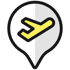 Style One Pin Plane Icon from Ultimate Colors Set