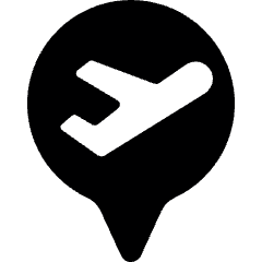 Style One Pin Plane Icon from Ultimate Bold Set