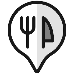 Style One Pin Restaurant Icon from Ultimate Colors Set