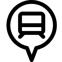 Style One Pin Train Icon from Ultimate Regular Set