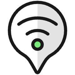 Style One Pin Wifi Icon from Ultimate Colors Set