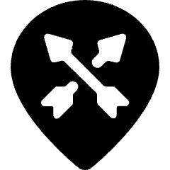 Style Three Pin Arrow Double Icon from Ultimate Bold Set