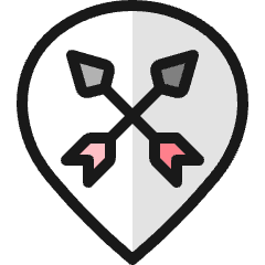 Style Three Pin Arrow Double Icon from Ultimate Colors Set