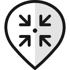 Style Three Pin Arrows Inwards Icon from Ultimate Colors Set