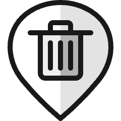 Style Three Pin Bin Icon from Ultimate Colors Set