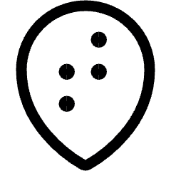 Style Three Pin Braille Icon from Ultimate Regular Set