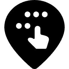 Style Three Pin Braille Icon from Ultimate Bold Set