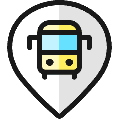 Style Three Pin Bus Icon from Ultimate Colors Set