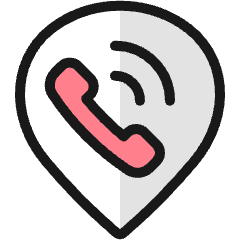 Style Three Pin Call Icon from Ultimate Colors Set