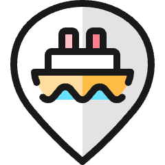 Style Three Pin Cargo Ship Icon from Ultimate Colors Set