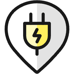 Style Three Pin Charging Cable 1 Icon from Ultimate Colors Set