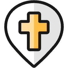 Style Three Pin Church Cross Icon from Ultimate Colors Set