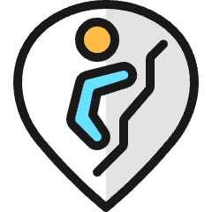 Style Three Pin Climbing Icon from Ultimate Colors Set