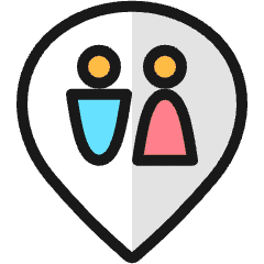 Style Three Pin Couple Icon from Ultimate Colors Set