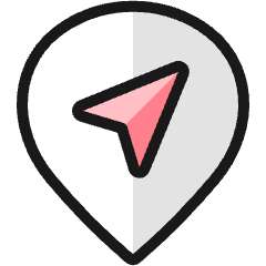 Style Three Pin Direction Arrow Icon from Ultimate Colors Set
