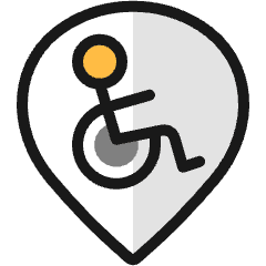 Style Three Pin Disabled Icon from Ultimate Colors Set