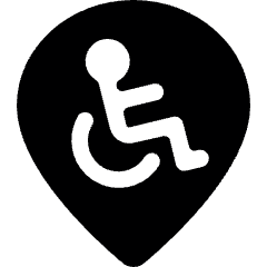 Style Three Pin Disabled Icon from Ultimate Bold Set