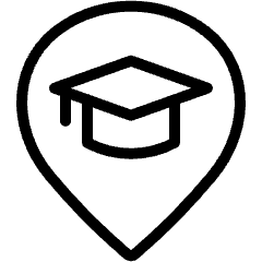 Style Three Pin Educated Hat Icon from Ultimate Light Set