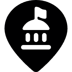 Style Three Pin Education Institution Icon from Ultimate Bold Set