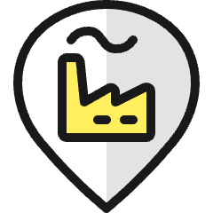 Style Three Pin Factory Icon from Ultimate Colors Set