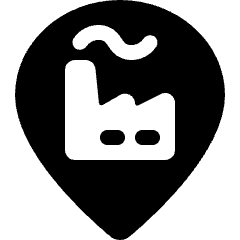 Style Three Pin Factory Icon from Ultimate Bold Set