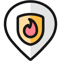 Style Three Pin Fire Icon from Ultimate Colors Set