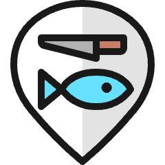 Style Three Pin Fish Prepare Icon from Ultimate Colors Set