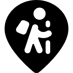 Style Three Pin Fish Trekking Icon from Ultimate Bold Set