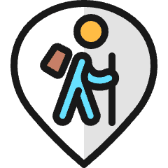 Style Three Pin Fish Trekking Icon from Ultimate Colors Set