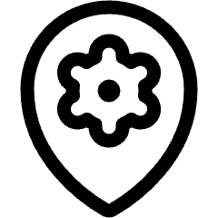 Style Three Pin Gear Icon from Ultimate Regular Set