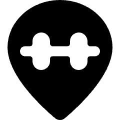 Style Three Pin Gym Icon from Ultimate Bold Set