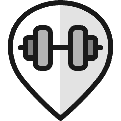 Style Three Pin Gym Icon from Ultimate Colors Set
