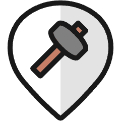 Style Three Pin Hammer Icon from Ultimate Colors Set