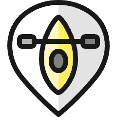 Style Three Pin Kayak 1 Icon from Ultimate Colors Set