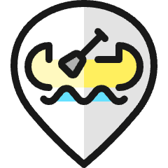 Style Three Pin Kayak Icon from Ultimate Colors Set