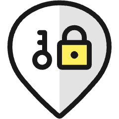 Style Three Pin Key Lock Icon from Ultimate Colors Set