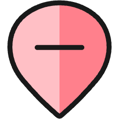 Style Three Pin Minus Icon from Ultimate Colors Set
