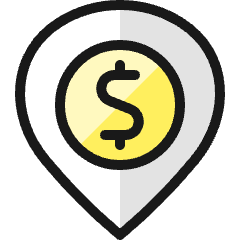 Style Three Pin Money Icon from Ultimate Colors Set