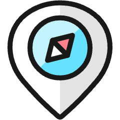 Style Three Pin Navigation Location Icon from Ultimate Colors Set