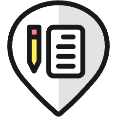 Style Three Pin Notes Icon from Ultimate Colors Set