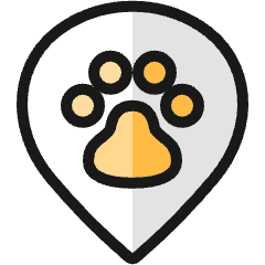 Style Three Pin Paw Icon from Ultimate Colors Set