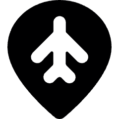 Style Three Pin Plane 1 Icon from Ultimate Bold Set