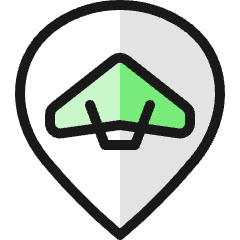 Style Three Pin Plane Fly Icon from Ultimate Colors Set