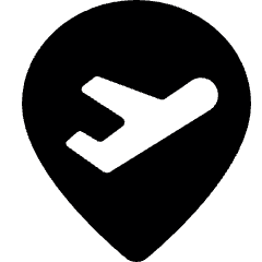 Style Three Pin Plane Icon from Ultimate Bold Set
