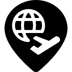 Style Three Pin Plane World Icon from Ultimate Bold Set