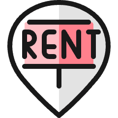 Style Three Pin Rent Icon from Ultimate Colors Set