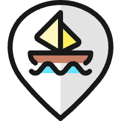 Style Three Pin Sailing Boat Icon from Ultimate Colors Set