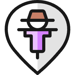 Style Three Pin Scarecrow Icon from Ultimate Colors Set