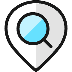 Style Three Pin Search Icon from Ultimate Colors Set