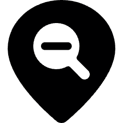 Style Three Pin Search Minus Icon from Ultimate Bold Set